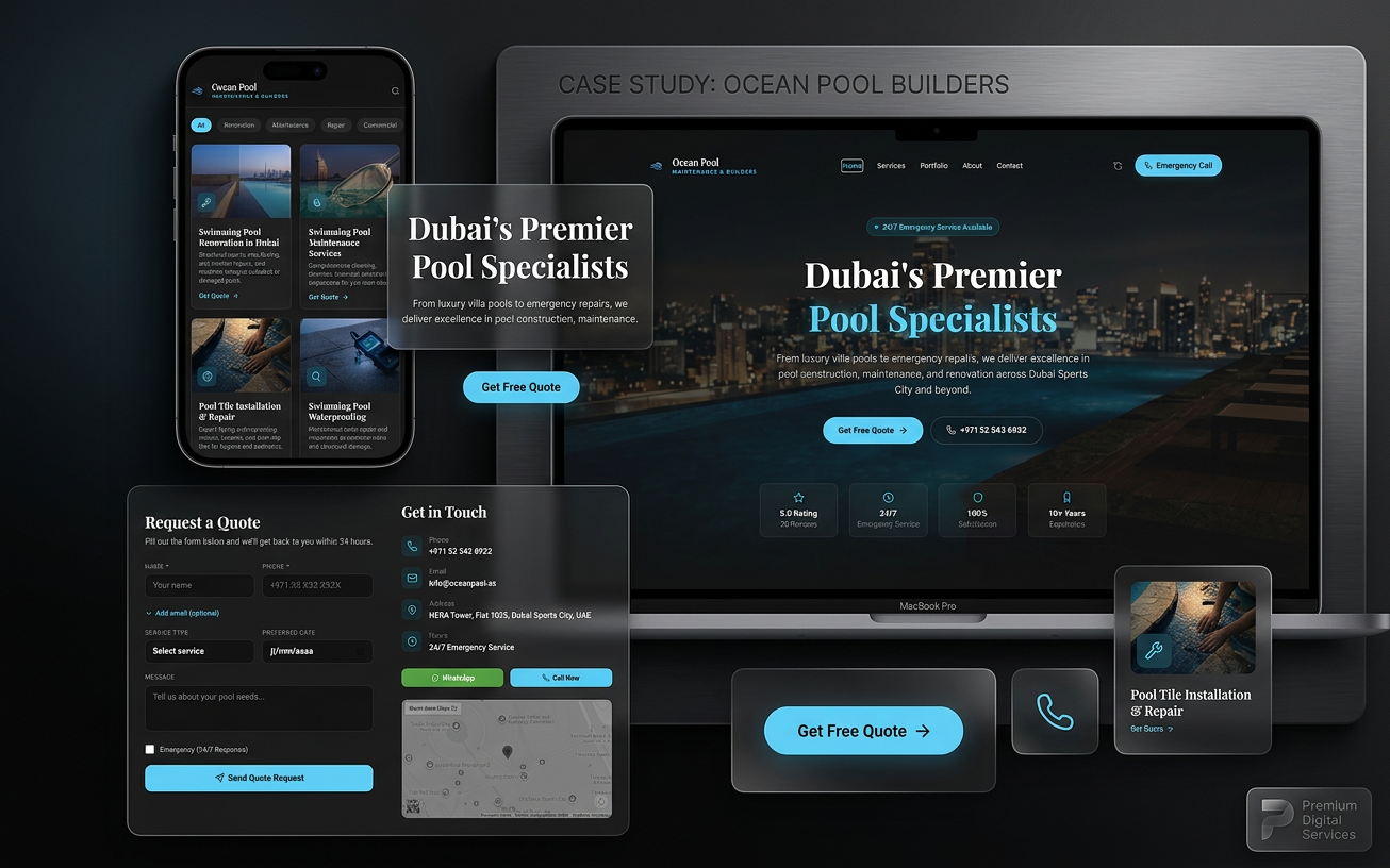 Ocean Pool Builders website